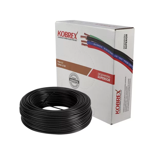 CABLE THW/THHW-LS CAL 16 CAJA 100M KOBREX NEGRO