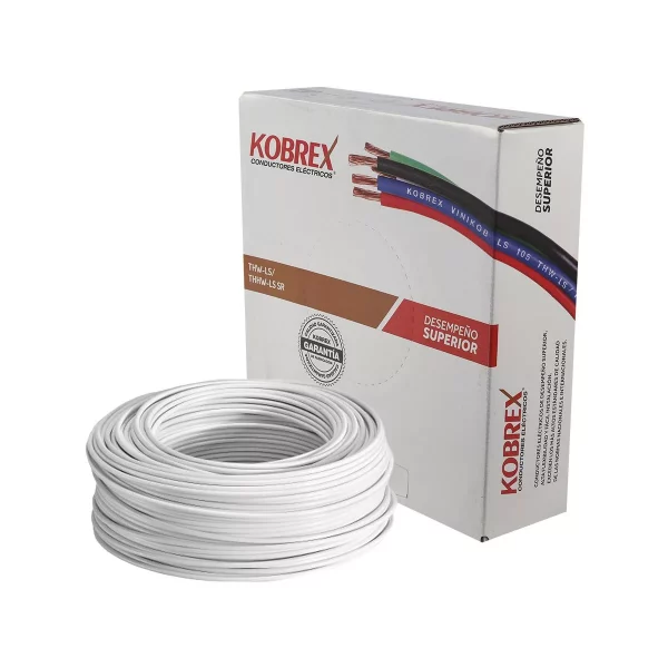 CABLE THW/THHW-LS CAL 16 CAJA 100M KOBREX BLANCO