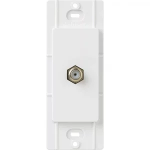 CA-CJ-WH LUTRON CABLE TV JACK SINGLE CABLE JACK