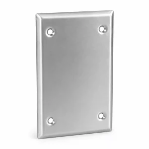 Tapa ciega rectangular tipo Domex Rawelt TR-0416 de aluminio para cajas eléctricas
