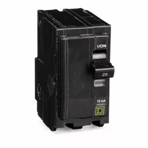 Interruptor termomagnético de 2 polos y 20 A marca SQD modelo QO220.